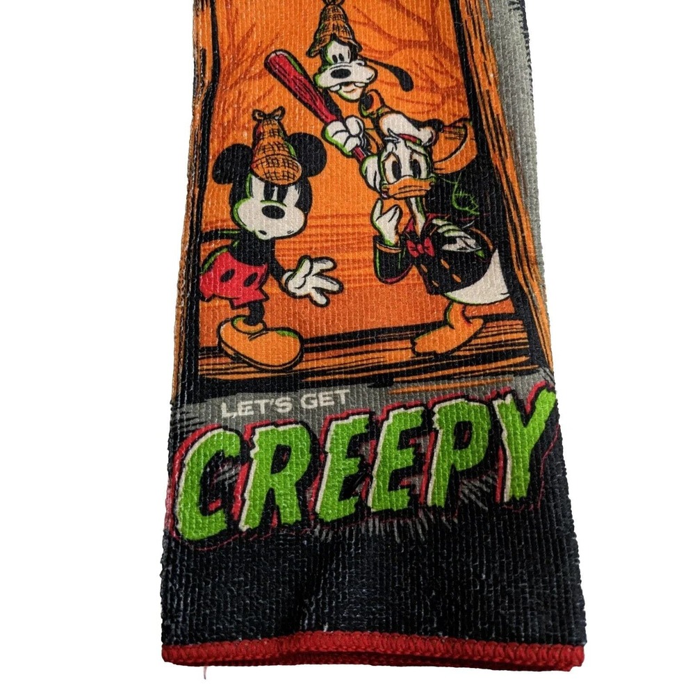 Disney Halloween Let's Get Creepy 2 Pack Kitchen Towels Goofy Donald Duck Mickey